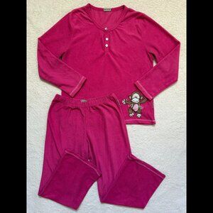 Pink Monkey Long-sleeve Pyjamas Set